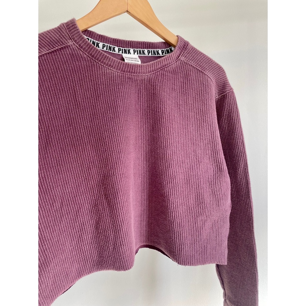 VS PINK✨Cropped Corduroy Sweater